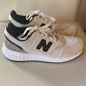 New Balance Cream and Black Athletic Sneakers (fresh foam)